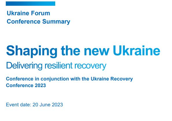 Shaping the new Ukraine: delivering resilient recovery