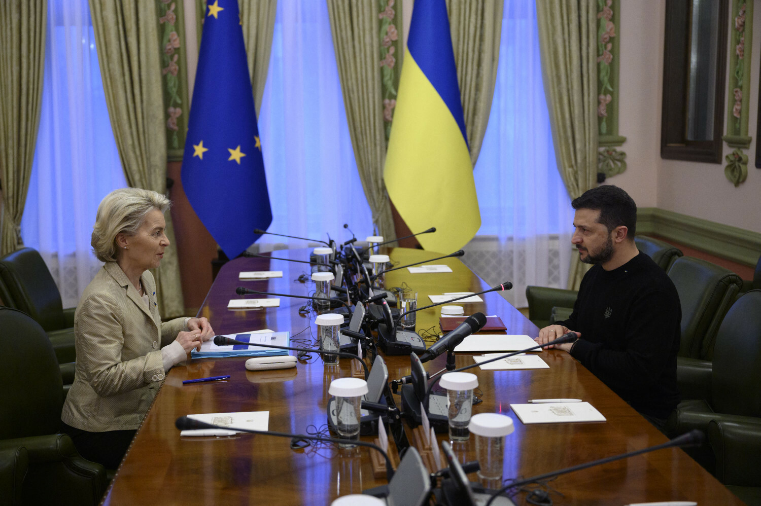 Урсула фон дер Ляєн під час зустрічі з Володимиром Зеленським, Київ, 4 листопада 2023. Фото: AFP/East News